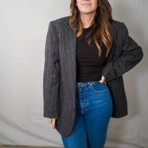 VINTAGE ANDHURST HERRINGBONE WOOL BLAZER